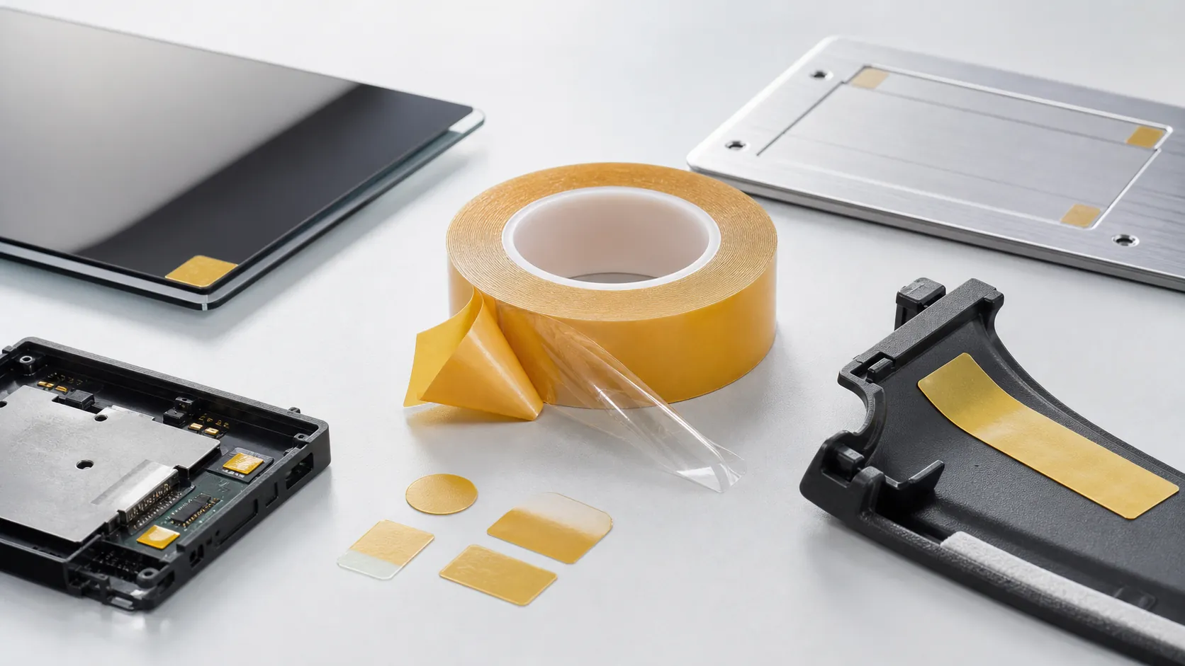 PET double sided tape applications for bonding and converted parts