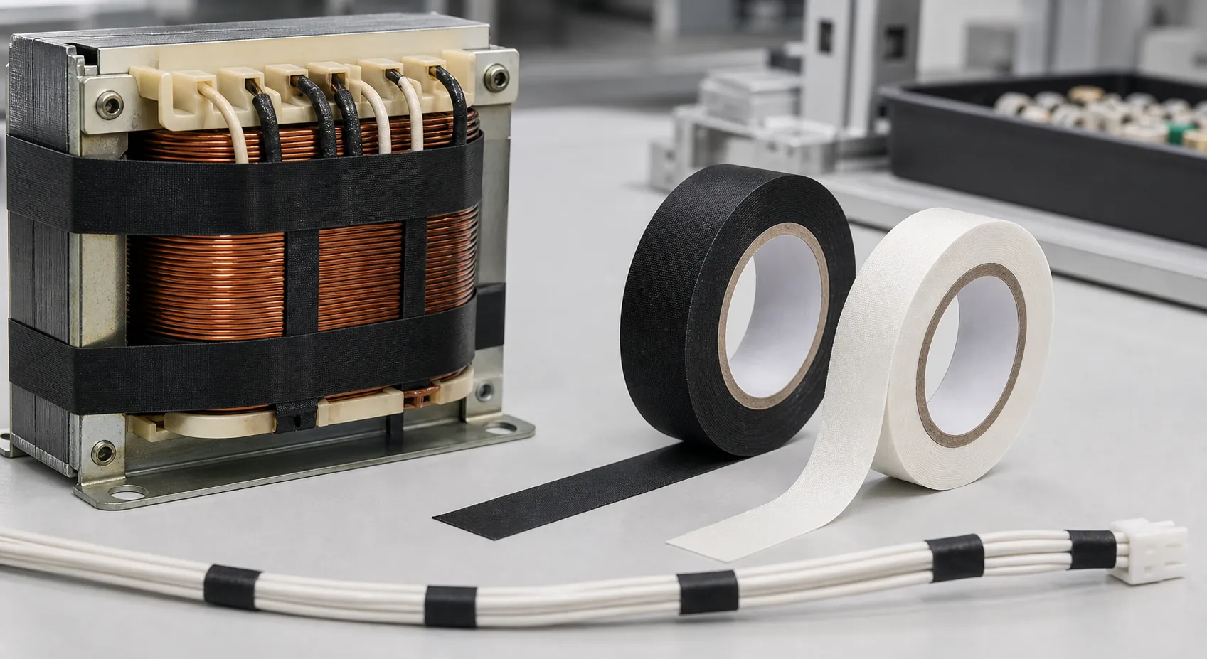 Acetate cloth tape for electrical insulation, coil wrapping and wire harness applications